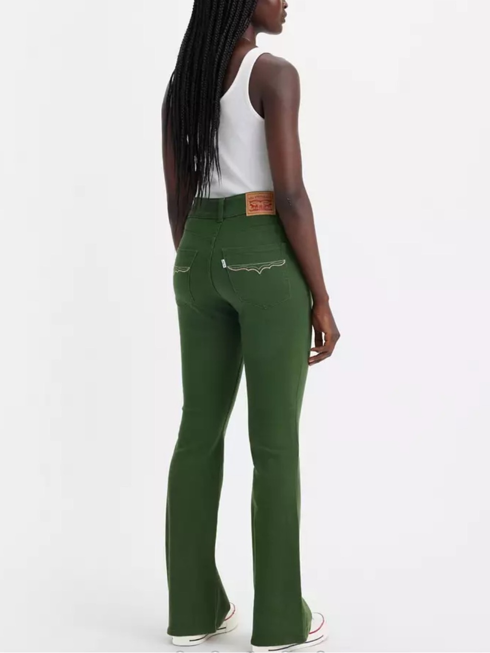 Levi's 726 Western Flare Olive Green Women’s Jeans - 32” Inseam